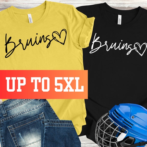 Bruins Love Tee, Boston Hockey Shirt, Youth Hockey Apparel, Women's Sports T-shirt