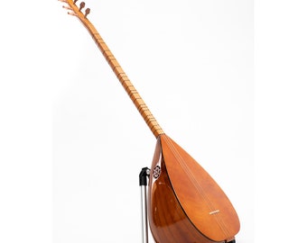 Long Neck Turkish Saz made of Cherry with built in Pickup, hand made instrument!