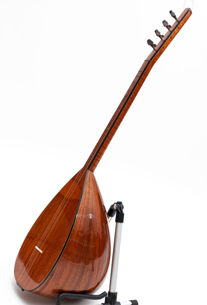 Saaz Instrument Short Neck Saz Baglama Turkish Instrument, Special Mahogany Wood With ...