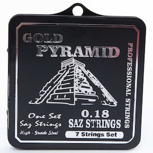 Corde Pyramid Saz originali per Saz Baglama a manico corto 0.18 in scatola rigida tedesca