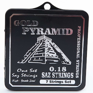 Original Pyramid Saz strings for Short Neck Saz Baglama 0.18 German hard box set