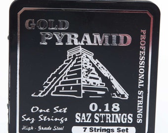 Original Pyramid Saz strings for Short Neck Saz Baglama 0.18 German hard box set