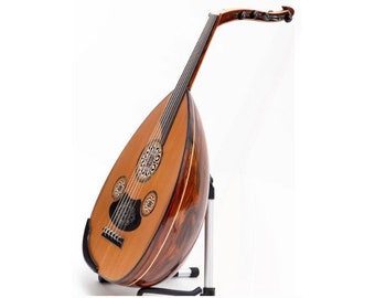 Professioneel Arabisch Oud Pamelahout met Parelmoer & Cederblad, Stevige armleuning en Kurschner-snaren