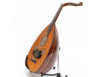 Concert Arabisch oudh met AAA-cedertop en parelmoer, exotisch pamelahout professioneel oud massief armleuning en gratis gigbag