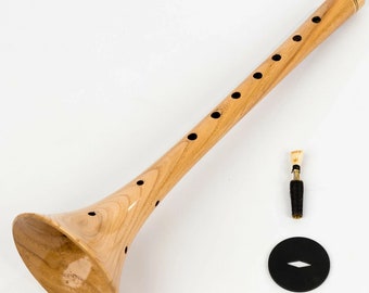 Quality Turkish Zurna made of Mulberry Wood FREE Mouthpiece & 5 Kamış Reeds, Key A and G,  Sorna, Mizmar, sornāy, Mizmar, sornāy