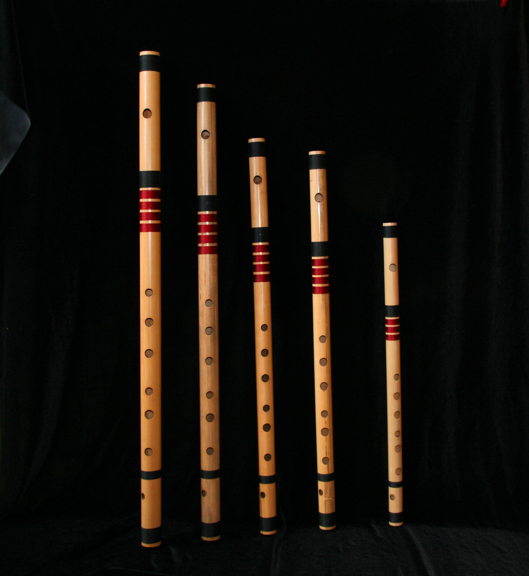 Professional Bansuri, 440hz tuned, thick Assam bamboo - All Keys: D C A G E World Class Luthier Made by Bansuri World Class Luthier
