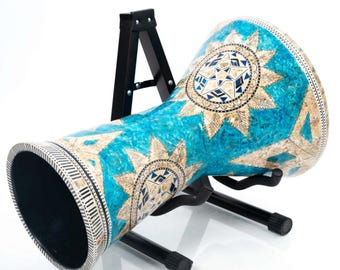 Egyptian Darbuka Doumbek Sombaty PRO Eternal Sky 9" Gawharet El Fan with Case Free extra skin With tuning key and skin protector
