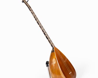 Concert Level Saz Tanbur, Carved Mulberry, Cedar Top, Ebony Pegs, Anatolian Design