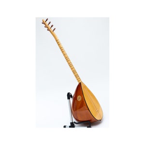 Long Neck Turkish Saz made of Cherry wood with Pickup, 100% handmade instrument