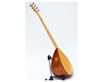 Long Neck Turkish Saz made of Cherry wood with Pickup, 100% handmade instrument