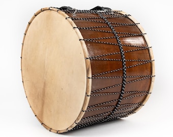 Professional Walnut Davul Dahol Drum 20 Natural Skin Soft Case Sticks Strap Professional sound Handcrafted Turkish drum warm bass sound