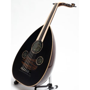 Black Oud with Mother Of Pearl design, Wenge Luxurious wood & Kurschner strings