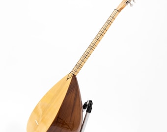 Quality Short neck Saz Baglama with Guitar Mechanical Pegs and Built-in Pickup Turkish Saz With soft case, strings set  and picks