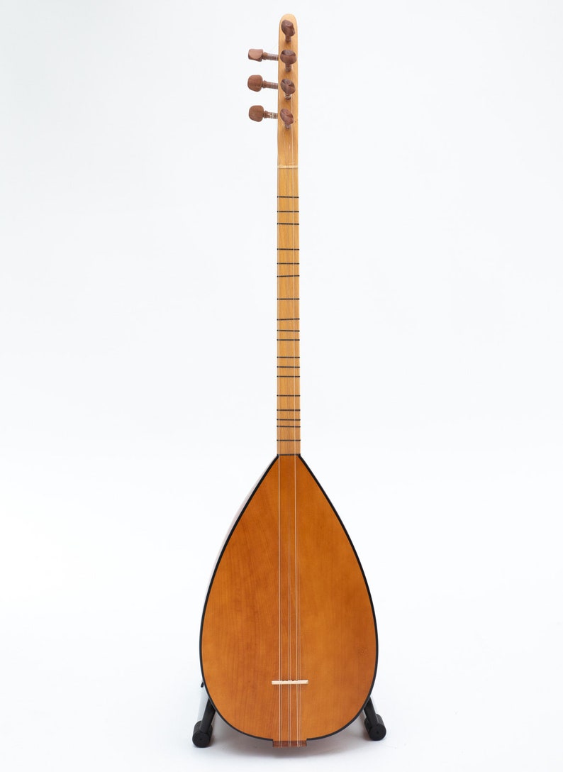 Turkish Baglama Short Neck Saz made of Solid Cherry Wood with built-in Pickup image 2