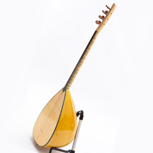 Turkish Short Saz Baglama Superb Mulberry wood Hand Made Bağlama + Accessories  Free extra strings