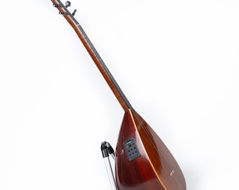 Professional Short Neck Saz Baglama Juniper Ardic Cedar Top and 3 Band Equalizer Free extra strings 10x picks set and case
