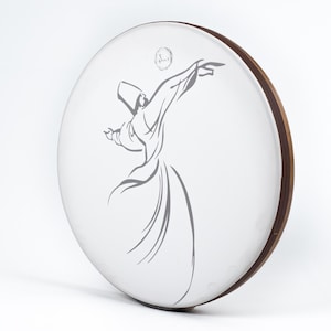 Professional Daf Erbane Drum Dar Dervish Hand Made by Sami Hosseini, Light weight Persian Daf with soft case