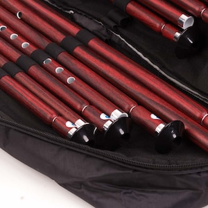 Complete set of 13 Quality PVC Plastic Turkish Ney 440HZ tuning with soft case