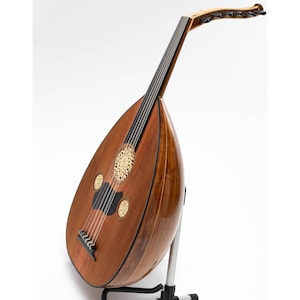 Professional Turkish Oud made of Walnut wood, with Cedar top and Ebony fretboard, Superb sound quality, traditional string instrument