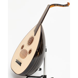 Hand Made Turkish Oud made of Black Walnut, Ebony Pegs & Kurschner strings  With Soft case Traditional String Musical Instrument