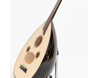 Hand Made Turkish Oud made of Black Walnut, Ebony Pegs & Kurschner strings  With Soft case Traditional String Musical Instrument