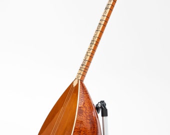 Pamela Wood Saz Short neck Baglama, Mother of Pearl Inlay, Turkish Musical Instrument