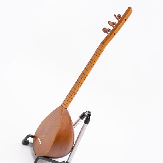 Turkish Cura Saz Hand Made instrument Chestnut wood, with rosewood pegs small saz