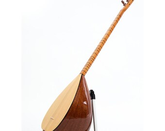 Long Neck Turkish Saz Mahogany wood with Pickup, handmade traditional instrument