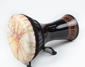 Clay Darbuka Doumbek, 12" Bass Dahola Ceramic Drum, Deep Bass, with Gigbag