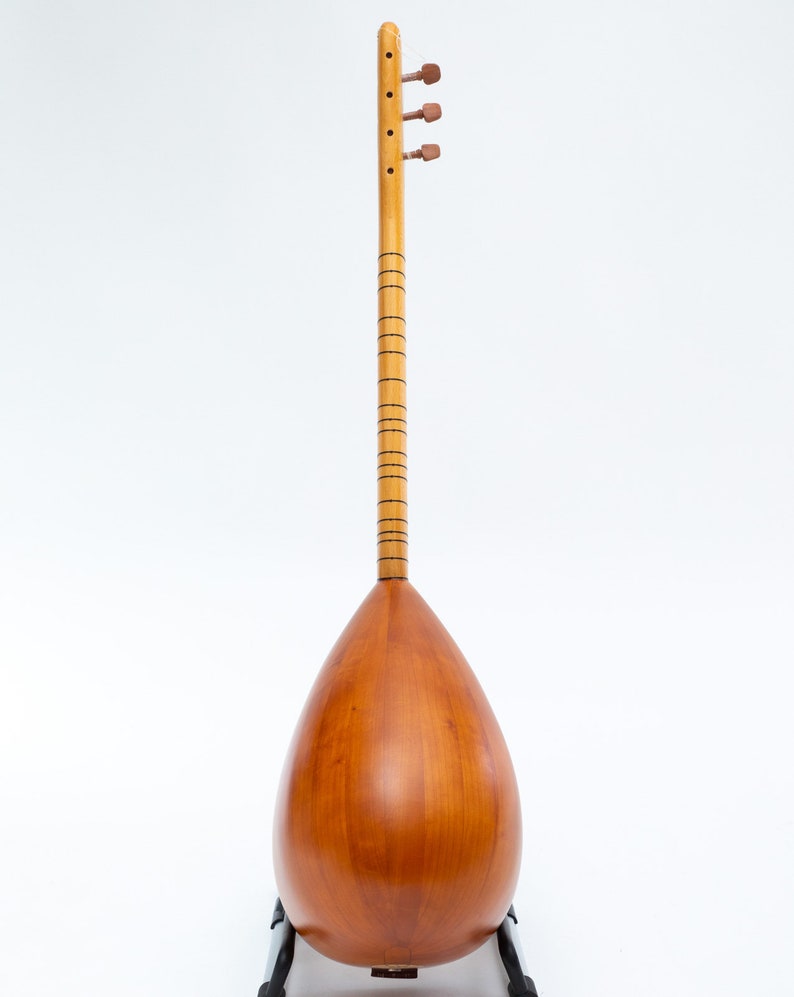 Turkish Baglama Short Neck Saz made of Solid Cherry Wood with built-in Pickup image 3