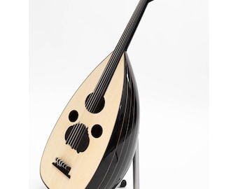 Handgemaakte Arabische oudh gemaakt van geselecteerde walnoot met beenmoer, met koffer en snaren en alle accessoires inbegrepen, met ingebouwd element