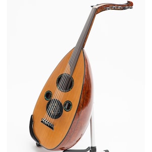 Professional Arabic Oud with Pamela wood, Mother of pearl Design AAA Cedar Top