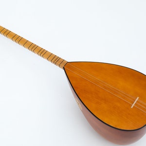 Turkish Baglama Short Neck Saz made of Solid Cherry Wood with built-in Pickup image 7