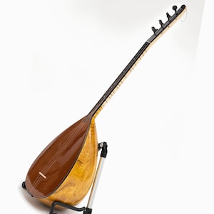 Concert Turkish Cura Saz with Carved Mulberry wood & Canadian Cedar Top with padded case and Extra set of strings