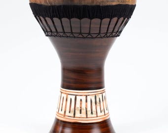 Clay Fish Skin Darbuka Doumbek 12" Bass Drum, Hand-Painted Ceramic, Gigbag Included Handmade in Turkey Handmade darbuka with gigbag