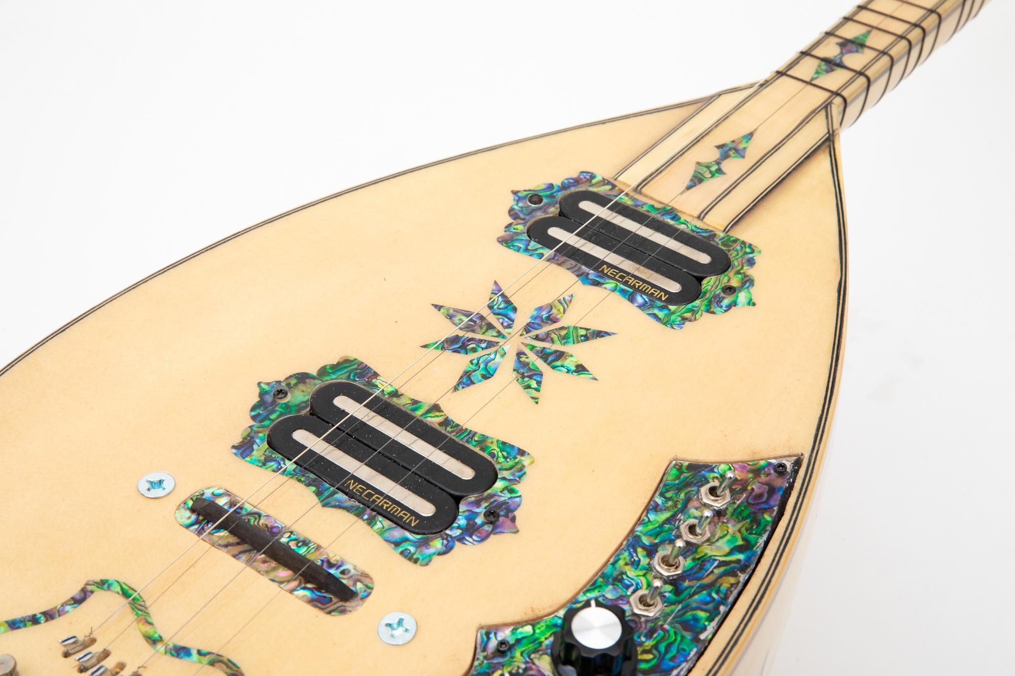 Professional Electric Saz Baglama With Necarman Pickup Maple Wood