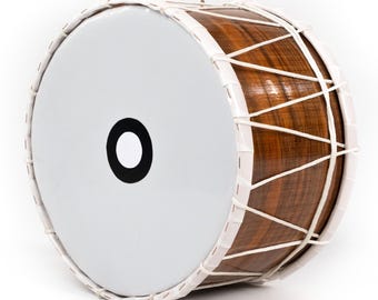 Kids Turkish Davul Drum, Walnut Wood, 12.2"x7" Includes Sticks Case, Dahol Turkish walnut free sticks Handmade Turkish drum with case sticks