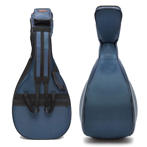Padded Oud Case, for Turkish & Arabic Ouds + Storage area, 30mm padding - Blue