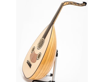 Professional Turkish Oud with Maple Sycamore tone wood Ebony fingerboard & pegs With free Picks and case