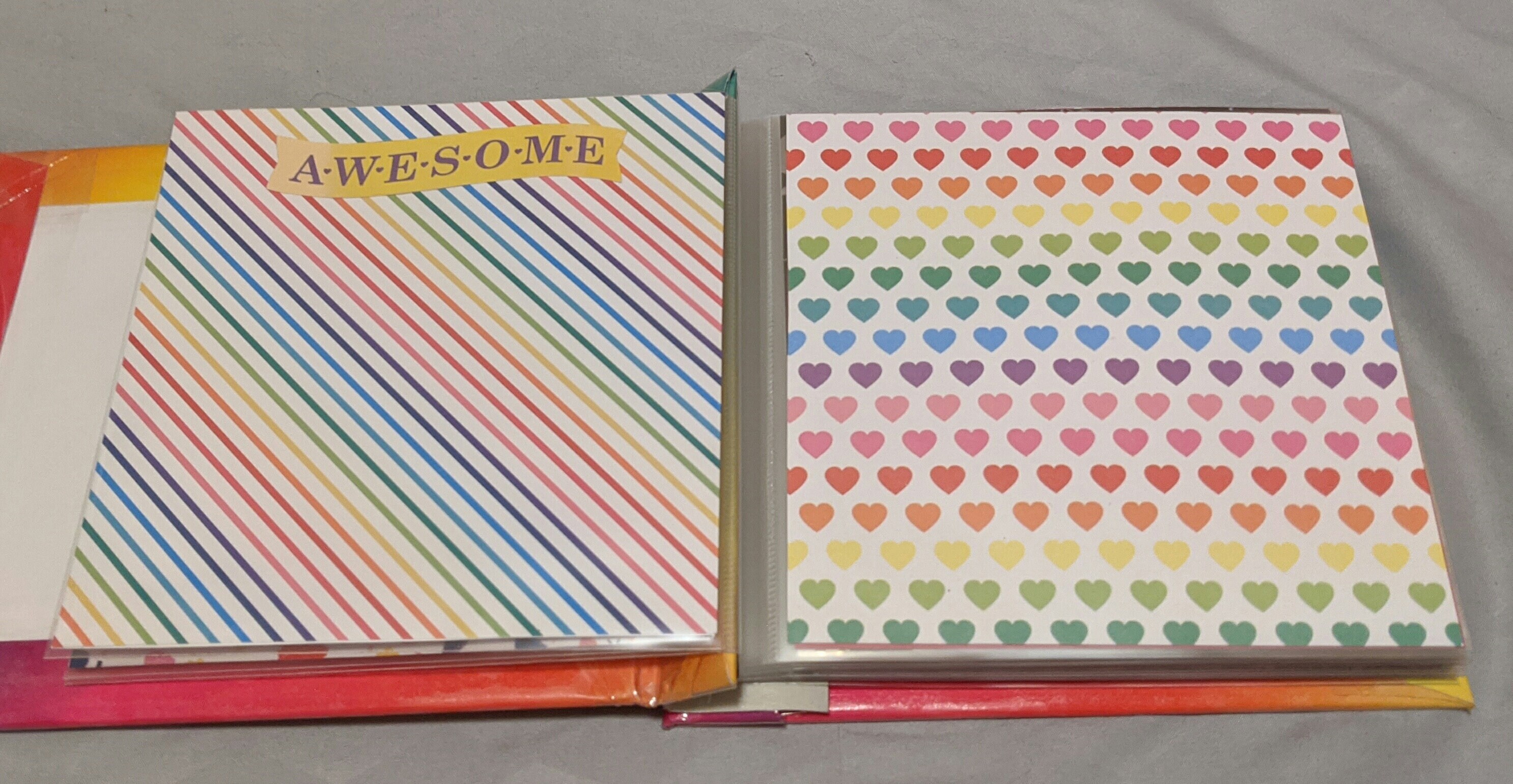 Rainbow Theme Scrapbook Album 6x6in Etsy