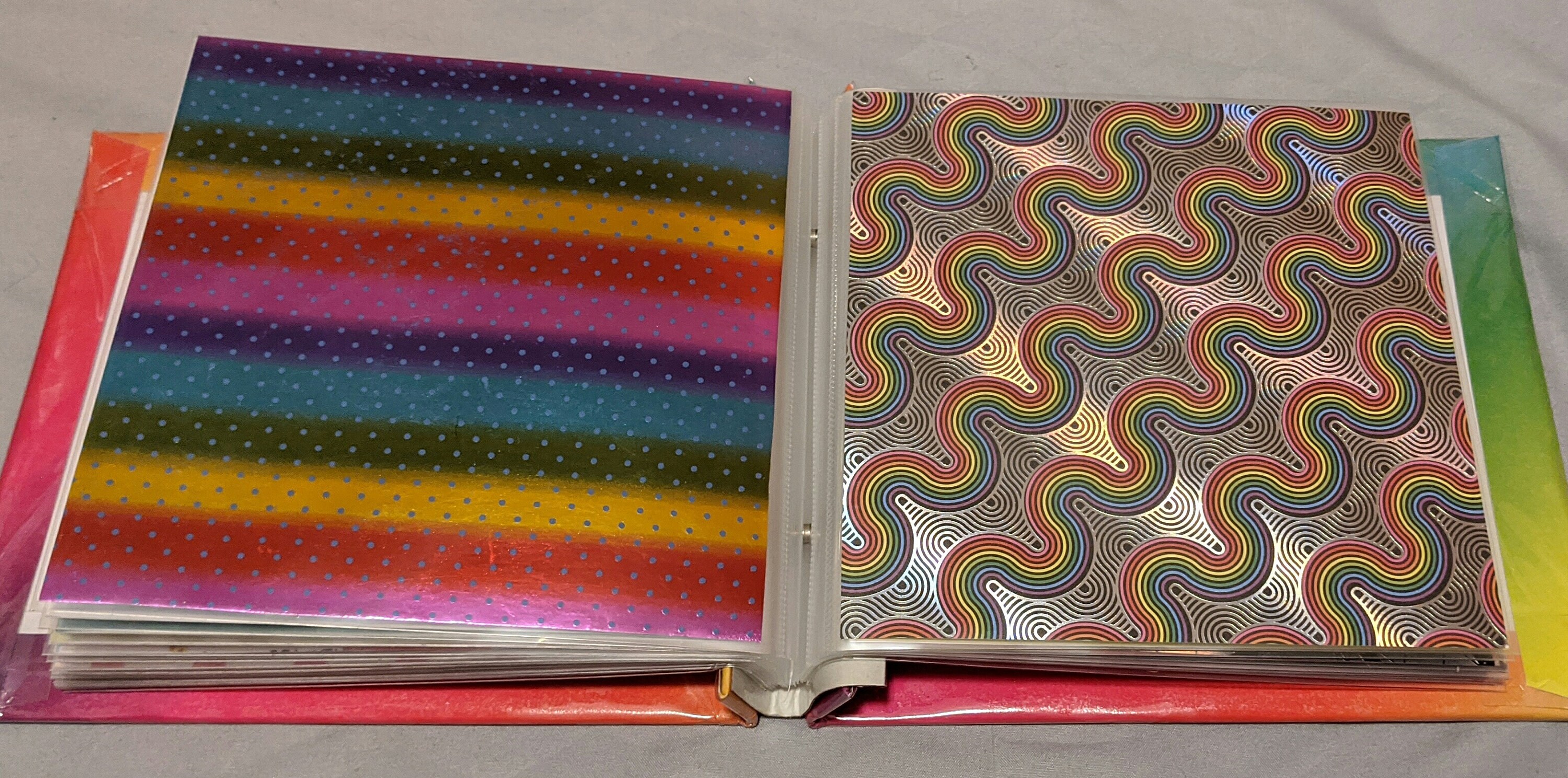 Rainbow Theme Scrapbook Album 6x6in Etsy
