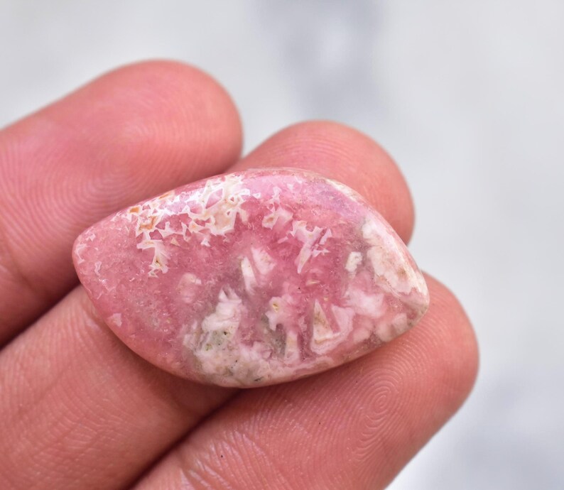 Loose Gemstone E-140 27x18x5 mm Rhodochrosite Cabochon High Quality Rhodochrosite Gemstone Freeform Shape 26.00 Ct