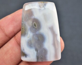 Ocean Jasper Cabochon / Top Quality Ocean Jasper Gemstone / For Jewelry / Fancy Shape / 60.10 Ct. / 38x25x6 mm. Loose Gemstone B-972