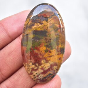 Bloodstone Cabochon / 48X26X7 mm Oval Shape 72.65 Ct Top Quality Bloodstone Gemstone Loose Gemstone D-939
