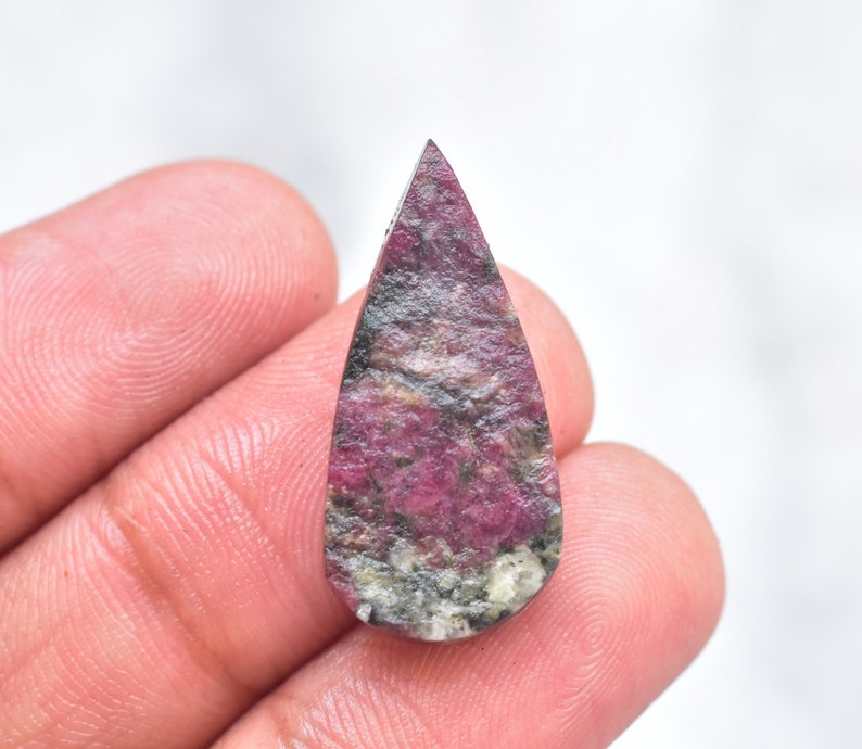 Eudialyte Cabochon Top Garde Eudialyte Gemstone Pear Shape 15.00 Ct 27x13x5 mm Loose Gemstone E-99