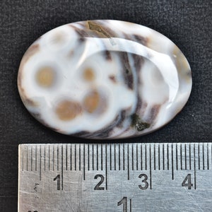 Ocean Jasper Cabochon / Top Quality Ocean Jasper Gemstone / For Jewelry / Oval Shape 52.00 Ct. / 40X27X6 mm. Loose Gemstone SK-788 image 3