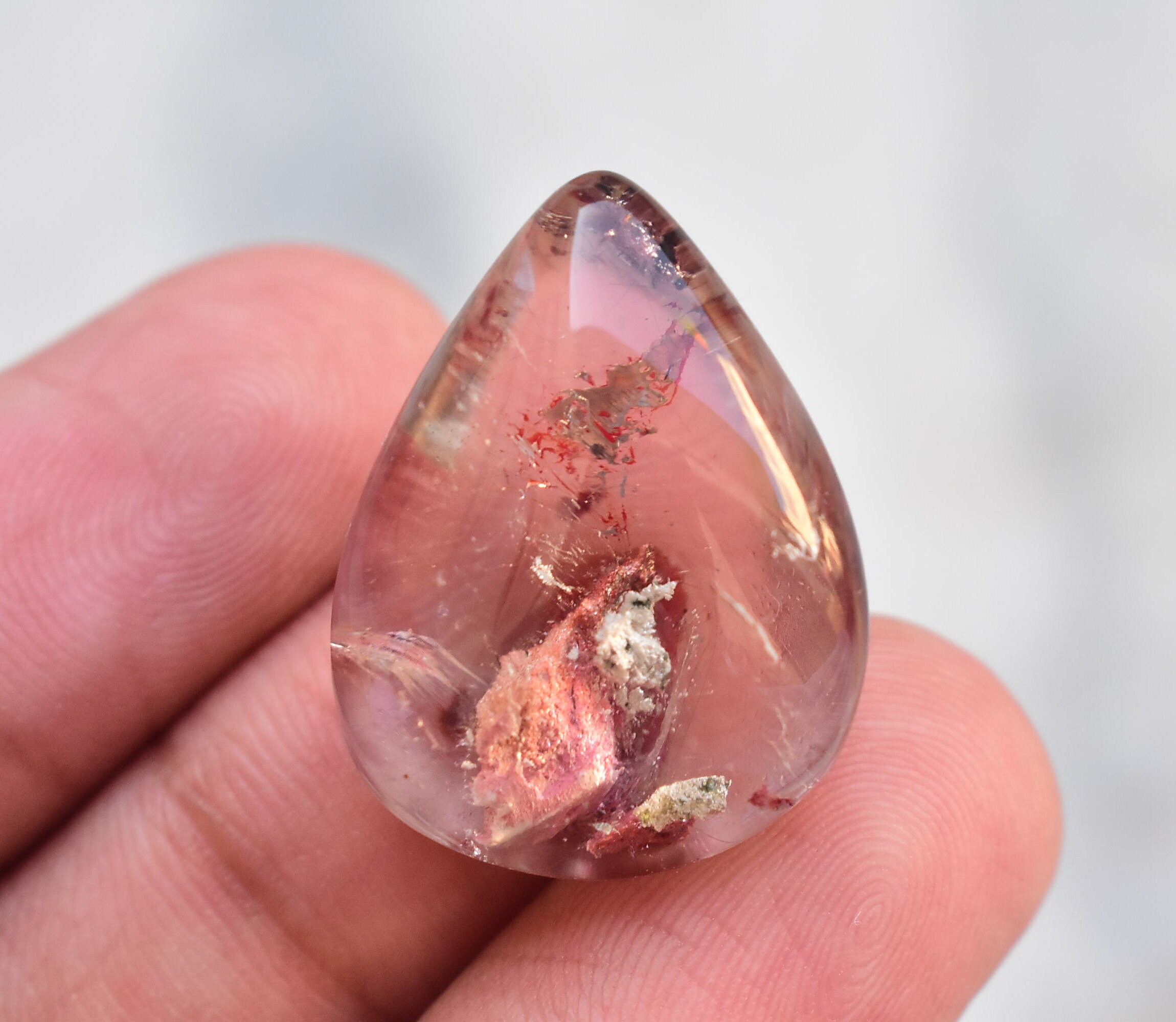 Lodolite Quartz Cabochon / Garden Quartz Gemstone / Lodolite Etsy