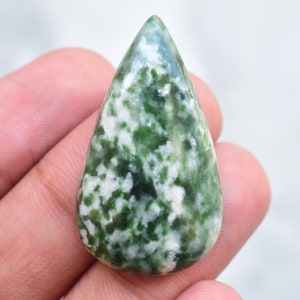 25X20X5 mm A-1719 Natural Diopside With Zoisite Fancy Cabochon Loose Gemstone Pair For Making Earrings 30 Ct