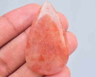 Iolite SunStone Cabochon / Iolite SunStone Gemstone / Pear Shape / 59.00 Ct. / 45X27X7 mm. / Loose Gemstone / H-444