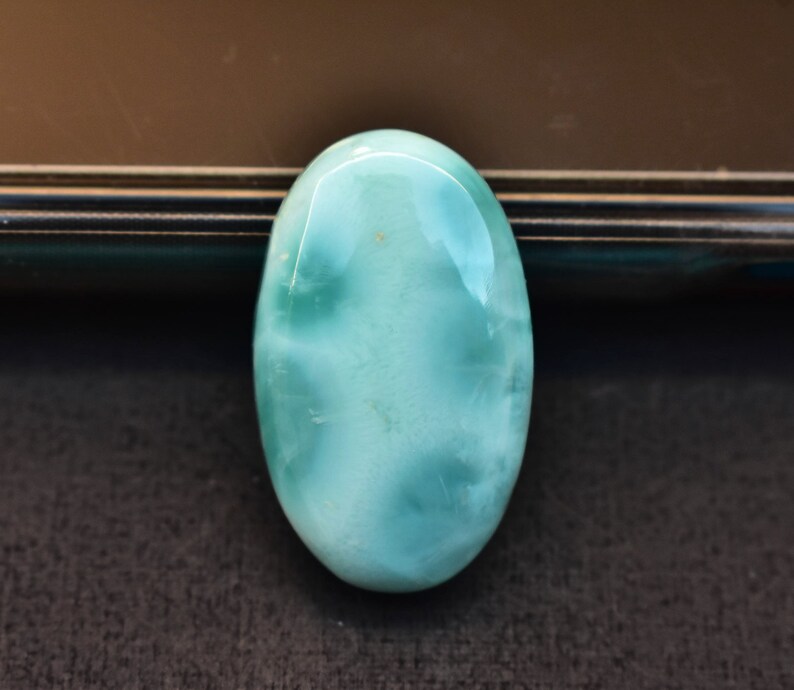 Larimar Cabochon Top Grade Larimar Gemstone High Qualiity For Jewelry Oval Shape 26.35 Ct Loose Gemstone B-444 26x16x7 mm
